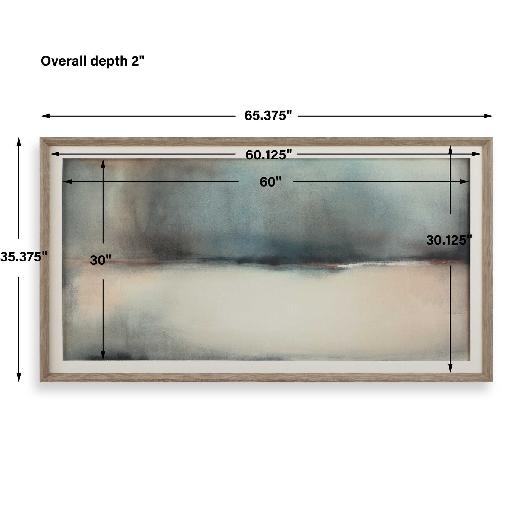 Deep Rains Woodtone Framed Abstract Print