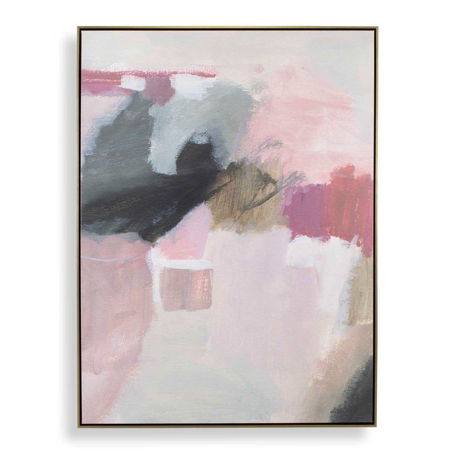 Process Multicolor Framed Abstract Art