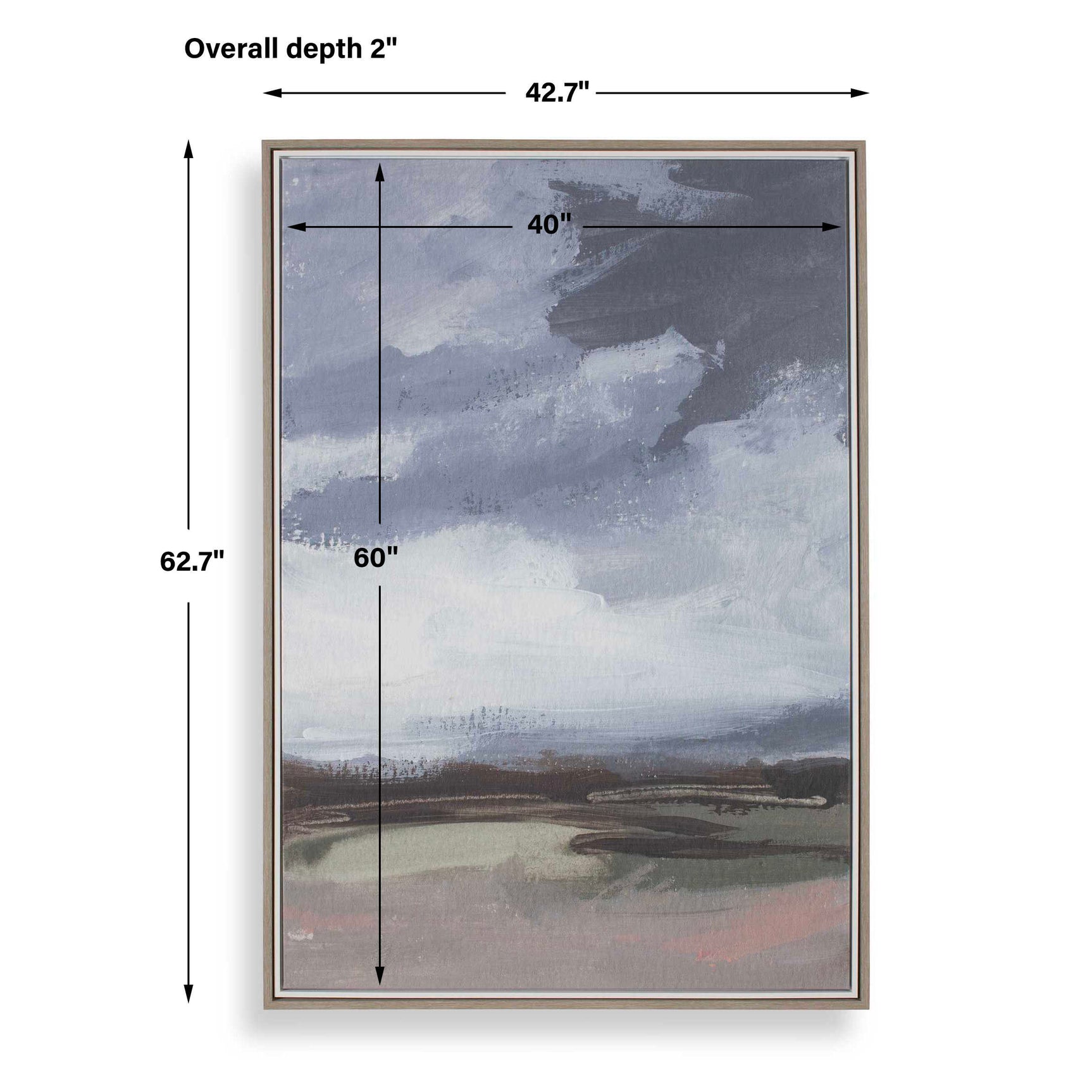 Bracing Multicolor Framed Landscape Art