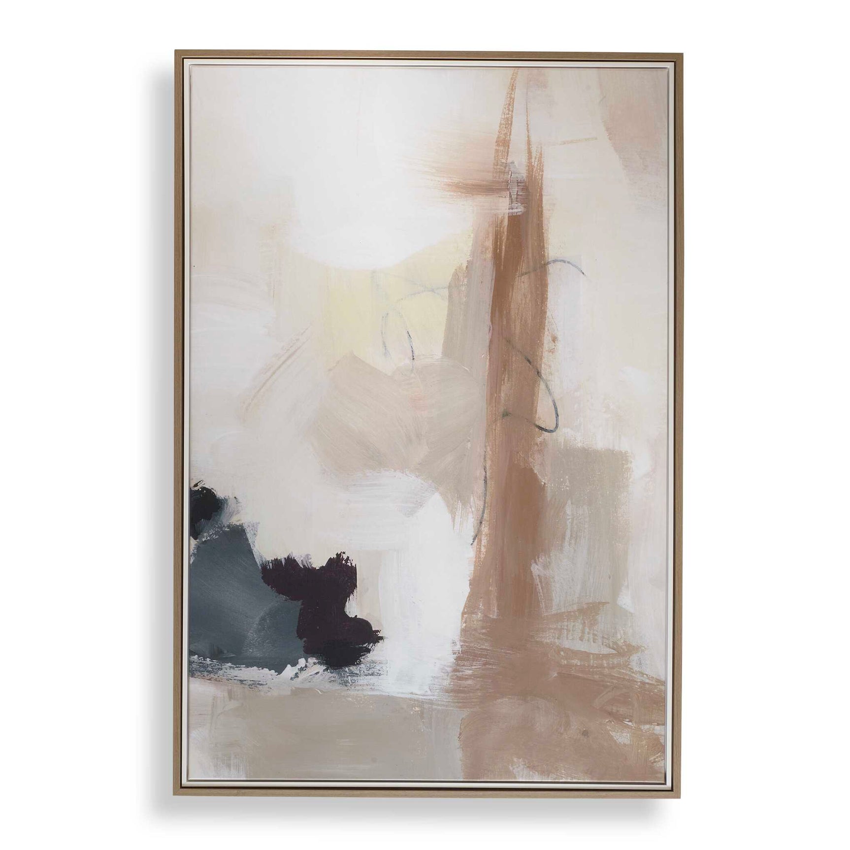Bluster Multicolor Framed Abstract Canvas