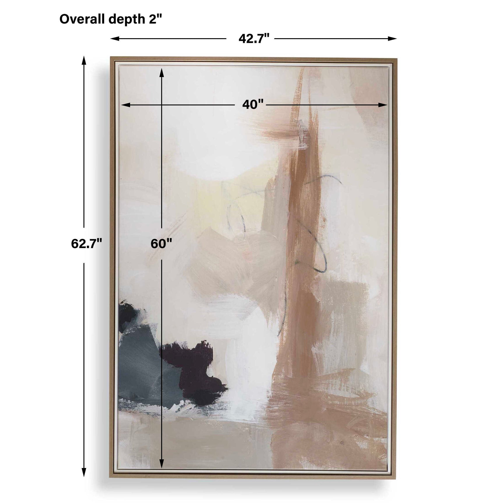 Bluster Multicolor Framed Abstract Canvas