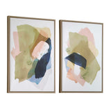 Abstract Afternoon Multicolor Framed Canvases (Set of 2)