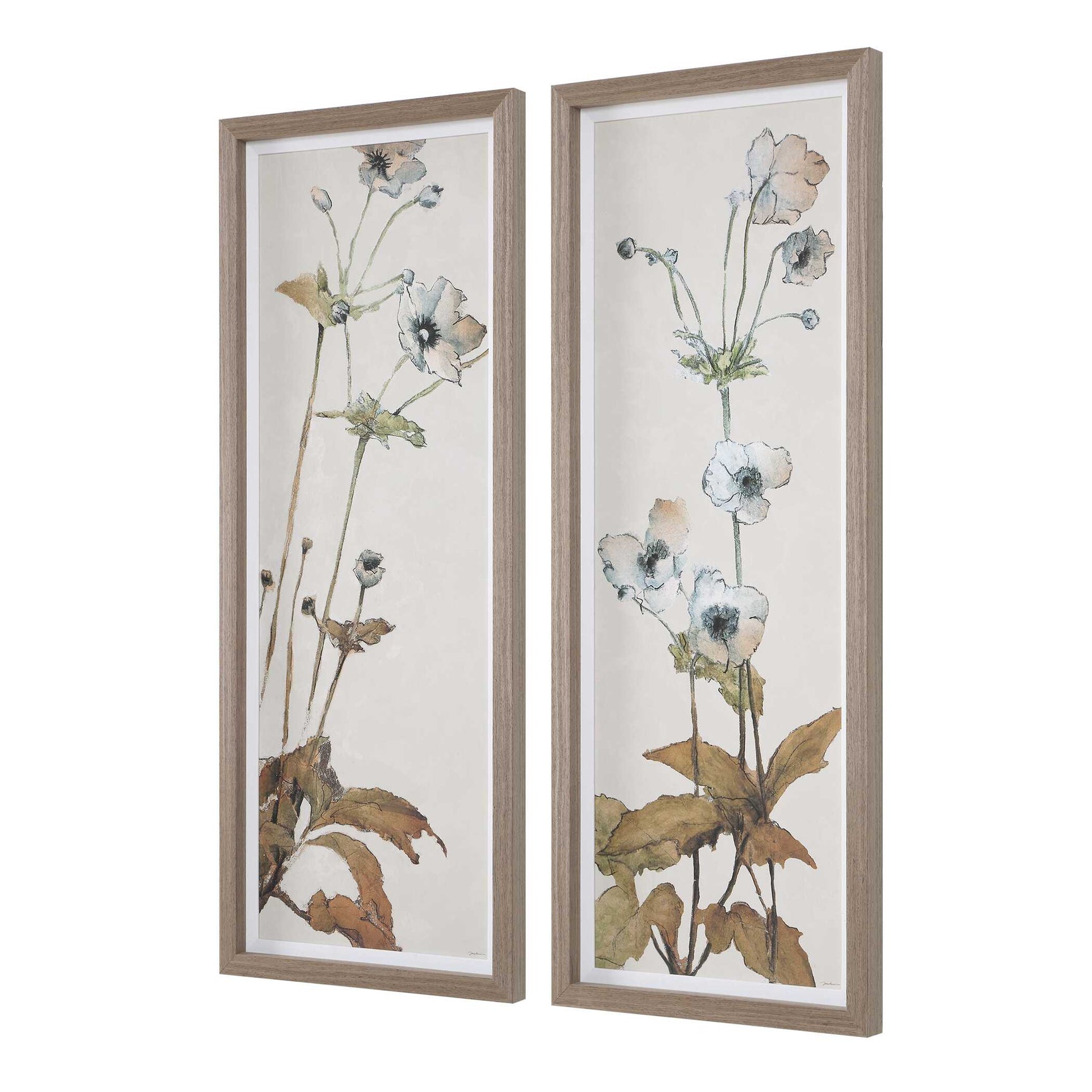 Garden Study Multicolor Framed Floral Prints (Set of 2)