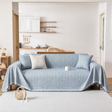 Couch Cover Blanket Couch Covers for Most Shape Sofas Washable Durable Sofa Throw Cover with Tassels