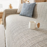 Couch Cover Blanket Couch Covers for Most Shape Sofas Washable Durable Sofa Throw Cover with Tassels