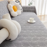 Leaf Universal Furniture Protector Chenille Couch Cover, Large Couch Cover Blanket for Couch Sofa