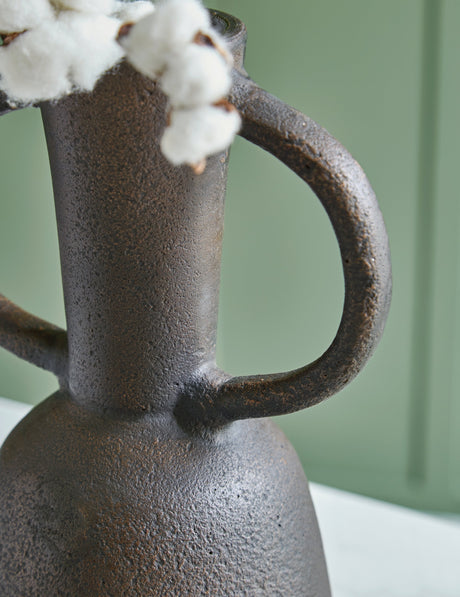 Aadeen Brown 14" Vase - Ornate Home