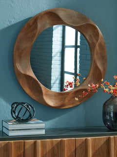 Aajon Brown Accent Mirror - Ornate Home