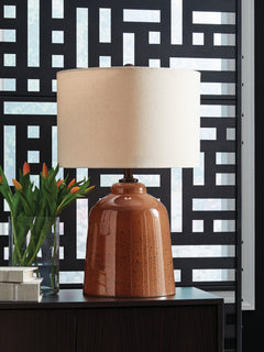 Aaleahya Rust Glass Table Lamp (1/CN) - Ornate Home