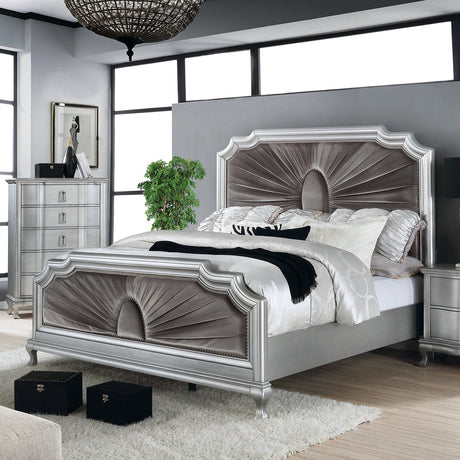 Aalok Silver/Warm Gray 4 Pc. Queen Bedroom Set - Ornate Home