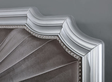 Aalok Silver/Warm Gray 5 Pc. Queen Bedroom Set w/ Chest - Ornate Home