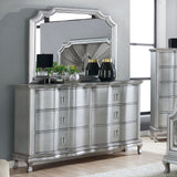 Aalok Silver/Warm Gray 5 Pc. Queen Bedroom Set w/ Night Stand - Ornate Home