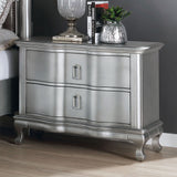 Aalok Silver/Warm Gray 5 Pc. Queen Bedroom Set w/ Night Stand - Ornate Home