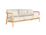 Aalto 3-Person Teak Canvas Outdoor Sofa with Sunbrella® Cushion - Ornate Home