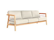 Aalto 3-Person Teak Canvas Outdoor Sofa with Sunbrella® Cushion - Ornate Home