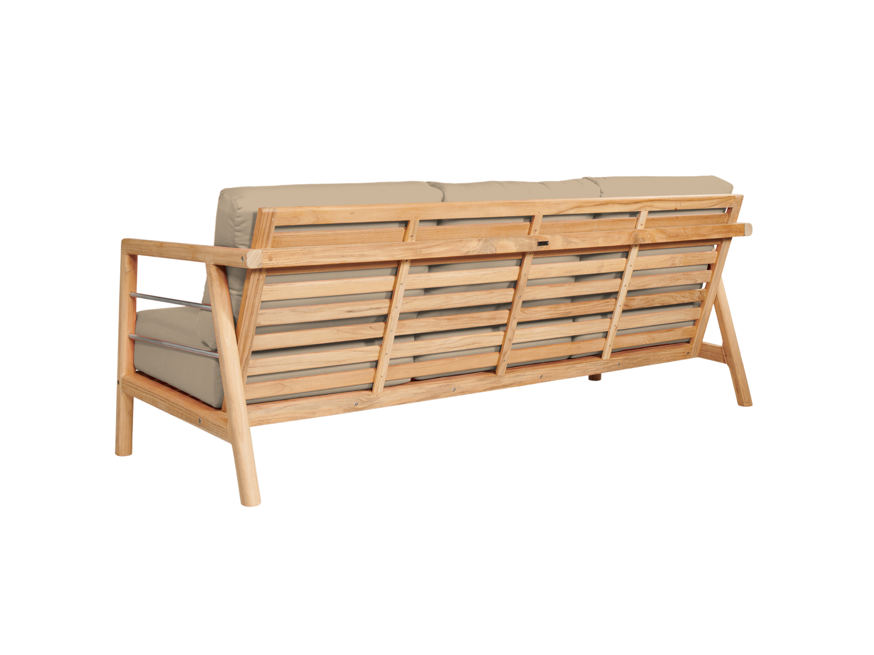 Aalto 3-Person Teak Fawn Outdoor Sofa with Sunbrella® Cushion - Ornate Home