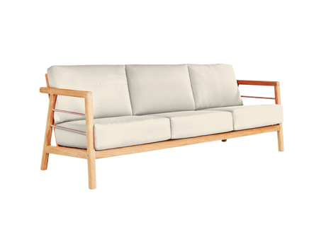 Aalto 4-Piece Teak Canvas Outdoor Patio Deep Seating Set with Sunbrella® Cushion - Ornate Home