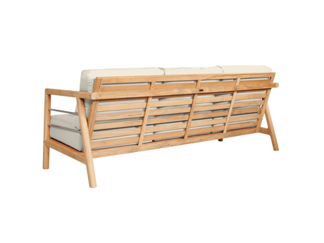 Aalto 4-Piece Teak Canvas Outdoor Patio Deep Seating Set with Sunbrella® Cushion - Ornate Home