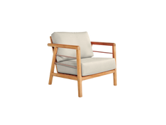 Aalto 4-Piece Teak Canvas Outdoor Patio Deep Seating Set with Sunbrella® Cushion - Ornate Home