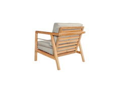 Aalto 4-Piece Teak Canvas Outdoor Patio Deep Seating Set with Sunbrella® Cushion - Ornate Home