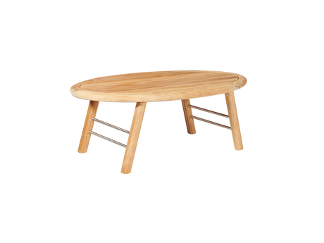 Aalto 4-Piece Teak Canvas Outdoor Patio Deep Seating Set with Sunbrella® Cushion - Ornate Home