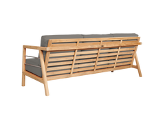 Aalto 4-Piece Teak Charcoal Outdoor Patio Deep Seating Set with Sunbrella® Cushion - Ornate Home