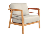 Aalto Teak Canvas Outdoor Club Chair with Sunbrella® Cushion - Ornate Home