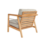 Aalto Teak Canvas Outdoor Club Chair with Sunbrella® Cushion - Ornate Home