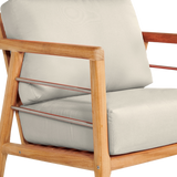 Aalto Teak Canvas Outdoor Club Chair with Sunbrella® Cushion - Ornate Home