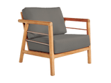 Aalto Teak Charcoal Outdoor Club Chair with Sunbrella® Cushion - Ornate Home