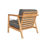 Aalto Teak Charcoal Outdoor Club Chair with Sunbrella® Cushion - Ornate Home