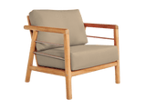 Aalto Teak Fawn Outdoor Club Chair with Sunbrella® Cushion - Ornate Home
