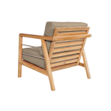 Aalto Teak Fawn Outdoor Club Chair with Sunbrella® Cushion - Ornate Home