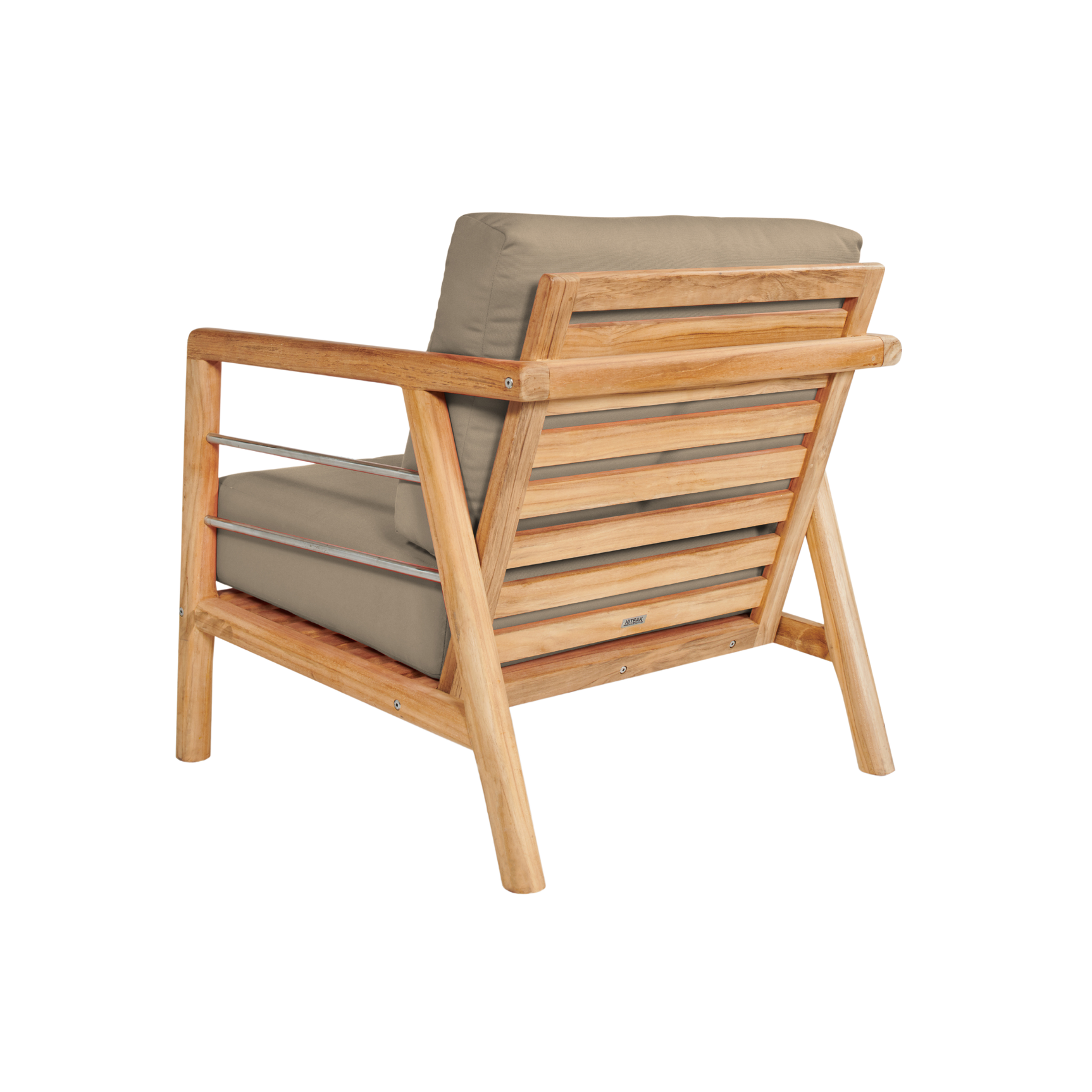 Aalto Teak Fawn Outdoor Club Chair with Sunbrella® Cushion - Ornate Home