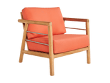 Aalto Teak Melon Outdoor Club Chair with Sunbrella® Cushion - Ornate Home