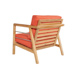 Aalto Teak Melon Outdoor Club Chair with Sunbrella® Cushion - Ornate Home