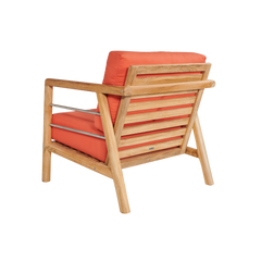 Aalto Teak Melon Outdoor Club Chair with Sunbrella® Cushion - Ornate Home