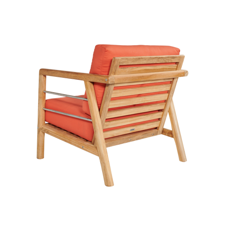 Aalto Teak Melon Outdoor Club Chair with Sunbrella® Cushion - Ornate Home