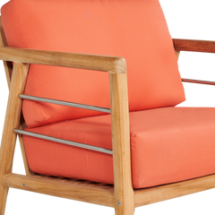 Aalto Teak Melon Outdoor Club Chair with Sunbrella® Cushion - Ornate Home