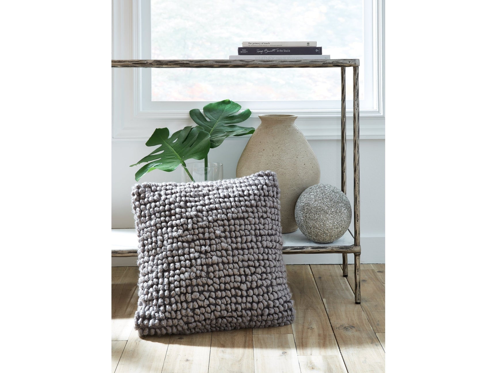 Aavie Gray Pillow (Set of 4) - Ornate Home