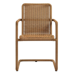 Abacus Natural Outdoor Patio Wicker Dining Chairs (Set of 2) - Ornate Home