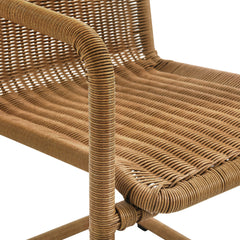 Abacus Natural Outdoor Patio Wicker Dining Chairs (Set of 2) - Ornate Home