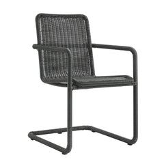 Abacus Slate Outdoor Patio Wicker Dining Chairs (Set of 2) - Ornate Home
