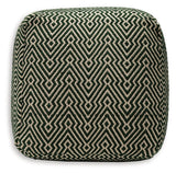 Abacy Green/Ivory Pouf (Online Special Price) - Ornate Home