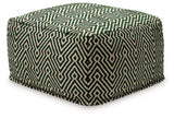 Abacy Green/Ivory Pouf (Online Special Price) - Ornate Home