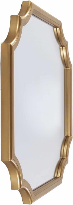 Abangay Gold Contemporary Wood Frame Mirror - Clearance - Ornate Home