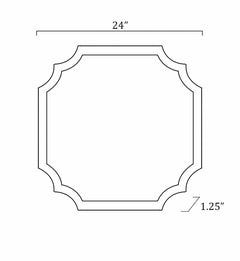 Abangay Gold Contemporary Wood Frame Mirror - Clearance - Ornate Home