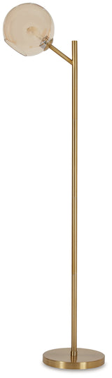Abanson Gold Floor Lamp w/ Glass Shade (Online Special Price) - Ornate Home