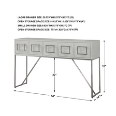 Abaya White Console Table - Ornate Home