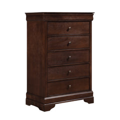Abbeville Brown Cherry 5pc Bedroom Set - Ornate Home